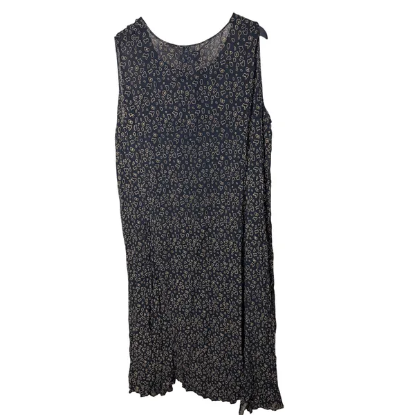 Lolette‎ Woman Black Tan Abstract Print Rayon Sleeveless Maxi Dress Plus Size 1X - Image 5