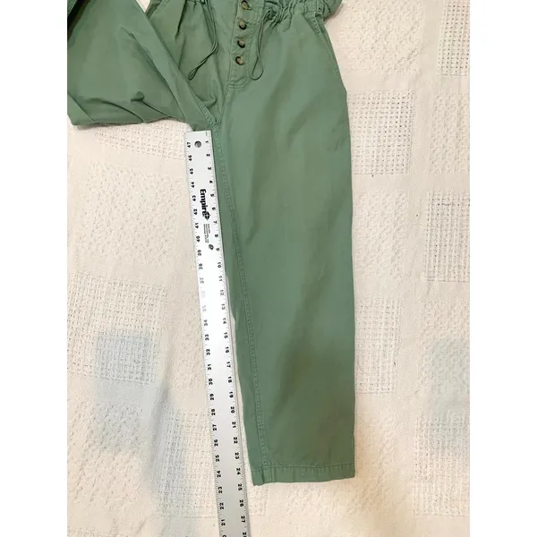 Urban Outfitters Terra medium paperbag waist cropped pant P2 3409 - Image 4