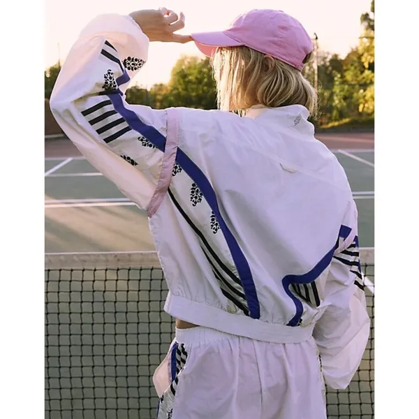 FREE PEOPLE Movement Track In Action Jacket in Ivory Combo Size Large - Image 3