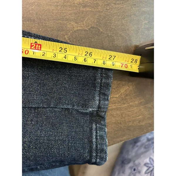 Anthropologie Pilcro High Rise Denim Legging Dark wash Metallic Shimmer Size 32 - Image 7