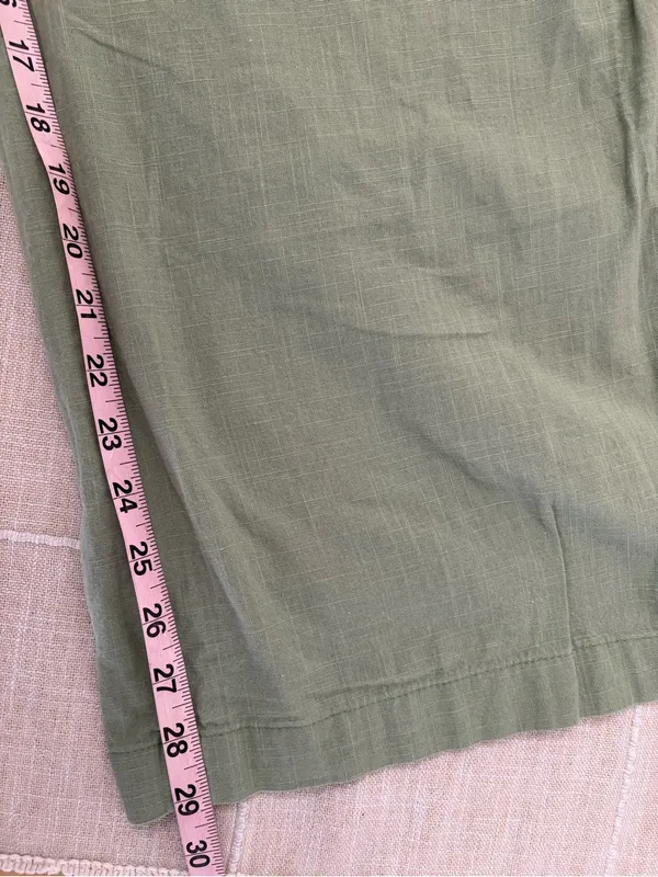 High-Rise Wide Leg Trousers in Olive Green - Image 6