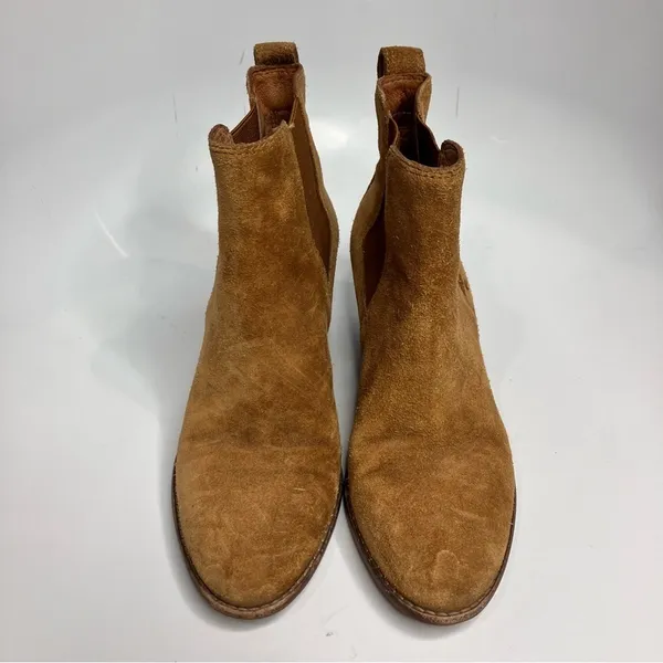 Madewell the Regan Boots pull on suede cognac‎ size 8 - Image 2