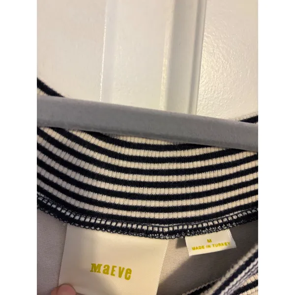 Maeve Anthropologie Striped Boat Neck Short Sleeve Tunic Dress‎ Size Medium - Image 5