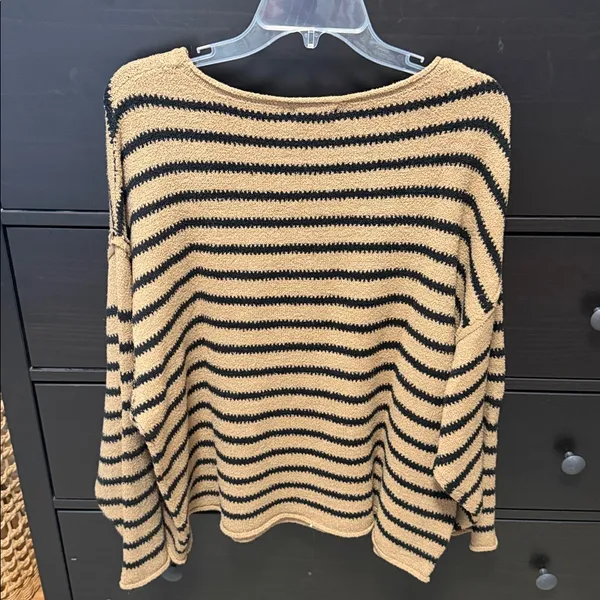Brown and black striped vestique sweater - Image 2