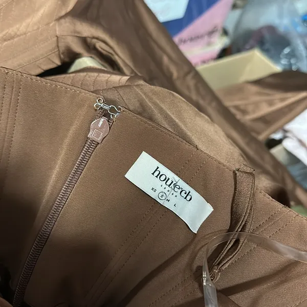 HOUSE OF CB 'Myrna' Chocolate Satin Corset Slip Dress NWOT Size S‎ - Image 5