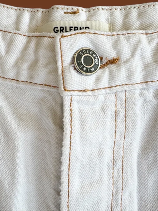 NWT GRLFRND The Helena Shorts Off-White Size 26 - Image 7