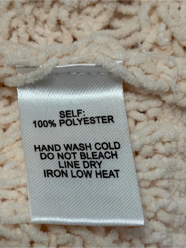 Lulus Just Warming Up Cream Chenille Loose Knit Sweater Size XS - Image 6
