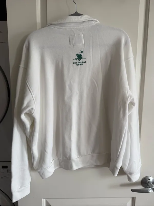 League White BNP Paribas Open Pullover Hoodie Size undefined - Image 5