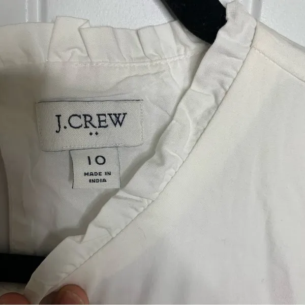 J Crew‎ white sleeveless tiered midi dress size 10 vacation cruise bridal shower - Image 7