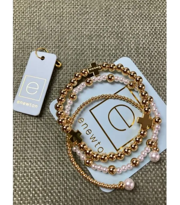 Enewton Pearl and gold beaded bracelet - Image 3