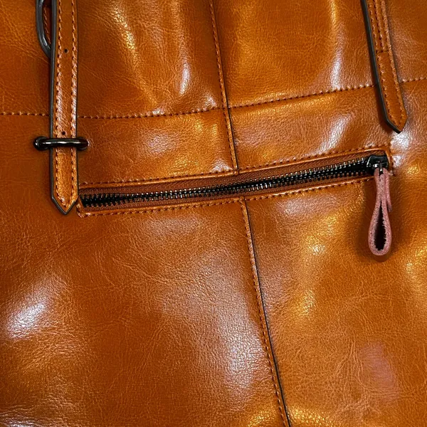 Kattee Leather Tote Bag City Travel Office Work Minimalist Casual - Image 4