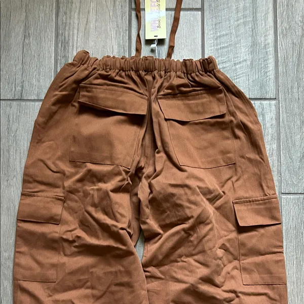 White Fox Boutique Tan Cargo Pants - Image 8