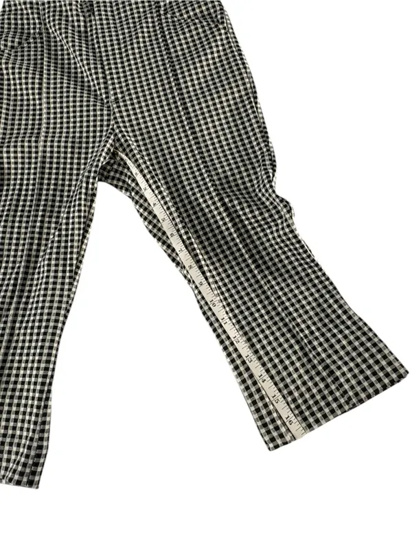 Anthropologie Maeve Gingham Capri Pants Women’s 4 High Rise Cropped Stretch - Image 8