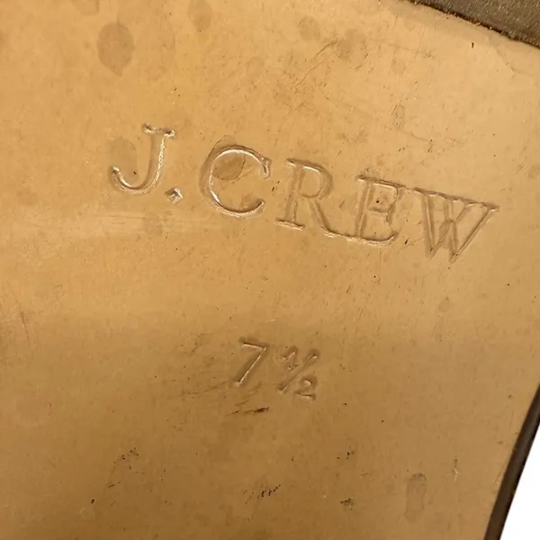 J. Crew Women's Leather Ankle Boots‎ Brown Buckle Block Heel Side Zip Size 7.5 - Image 4