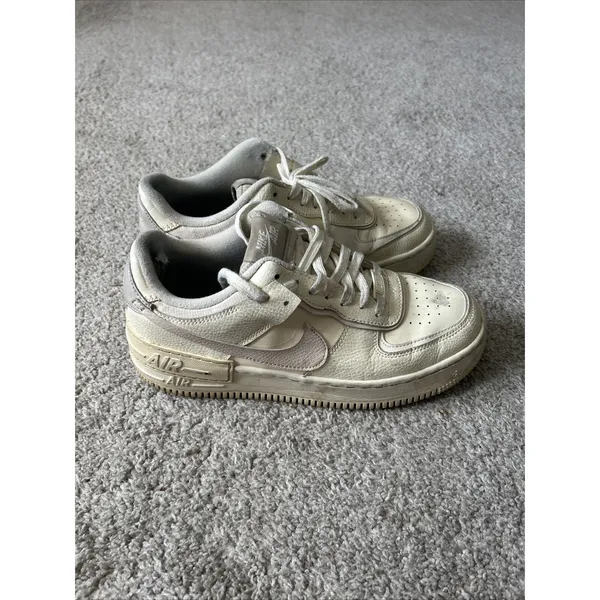 Nike Air Force 1 Shadow Cream Off White EUC Womens Size‎ 10 - Image 4