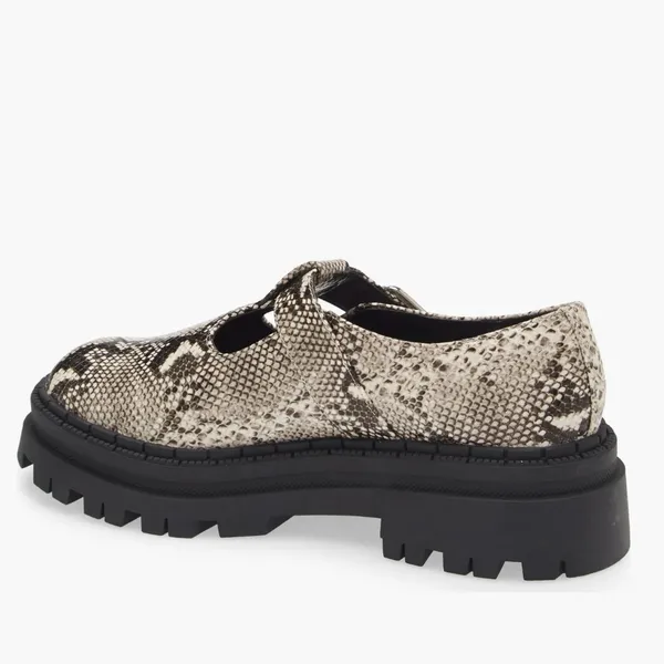 Steve Madden NEW Kamlee Lug Sole Mary Jane Snakeskin Shoe Comfort SZ-10 - Image 3