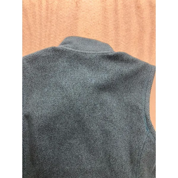 Athleta Stroll‎ Fleece Moto Vest Dark Teal Blue 860063-01 Womens Large L/T - Image 6