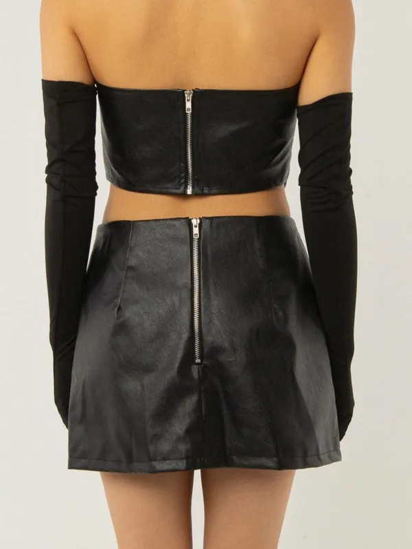 leather skirt - Image 2
