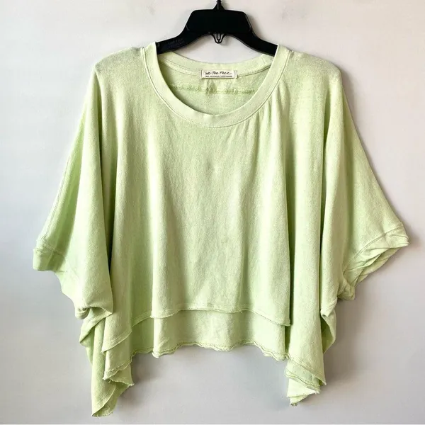 Free People Boxy T-Shirt Glass Bamboo Green S - Image 2