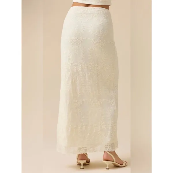 Altar’d State Embroidered Mesh Lace Maxi Skirt NWT Small - Image 9
