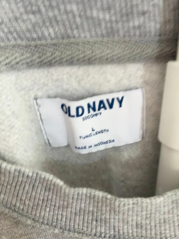 Old Navy SoComfy Long Sleeve Tunic Sweatshirt - L - Heather Grey - Image 7