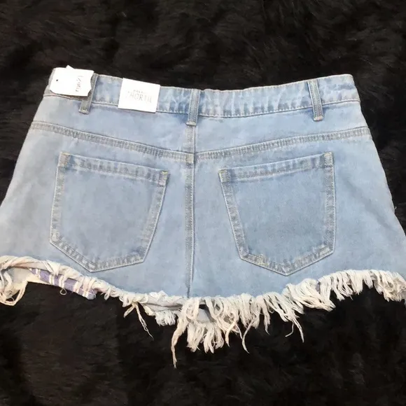 Rue21 high rise shortie denim shorts NWT - Image 4