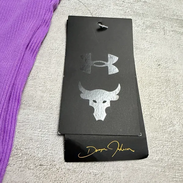 Under Armour Project Rock Womens‎ Ribbed Tank Top Size Small Purple Lilac - Image 10