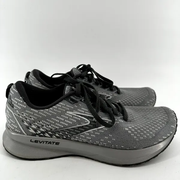 Brooks Levitate 5 Sneakers Shoes Low Top Running Grey Oyster Blackened Pearl 7.5 - Image 3