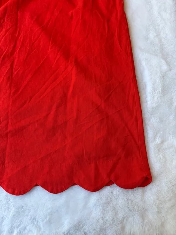 NWT Kate Spade x Target Red Scallop Hem Mini Dress - Image 3