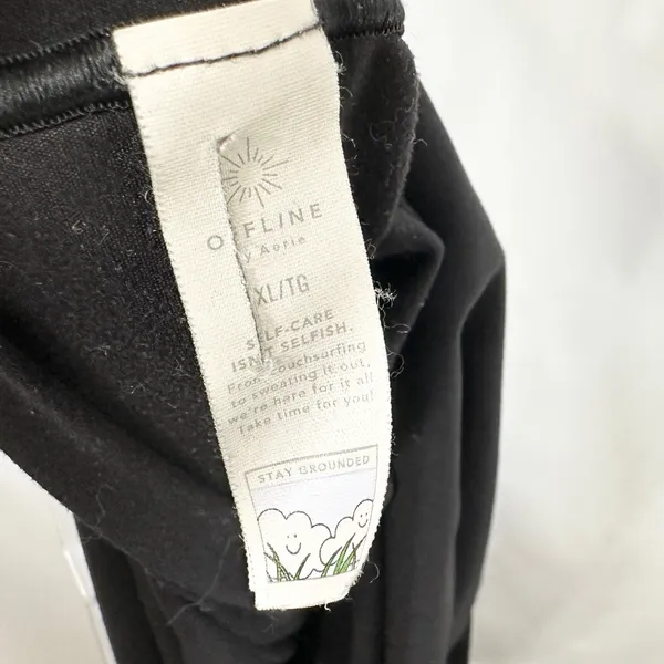 OFFLINE by Aerie XL Leggings Real Me Xtra Black High Rise 7/8 Solid Cropped 992 - Image 9