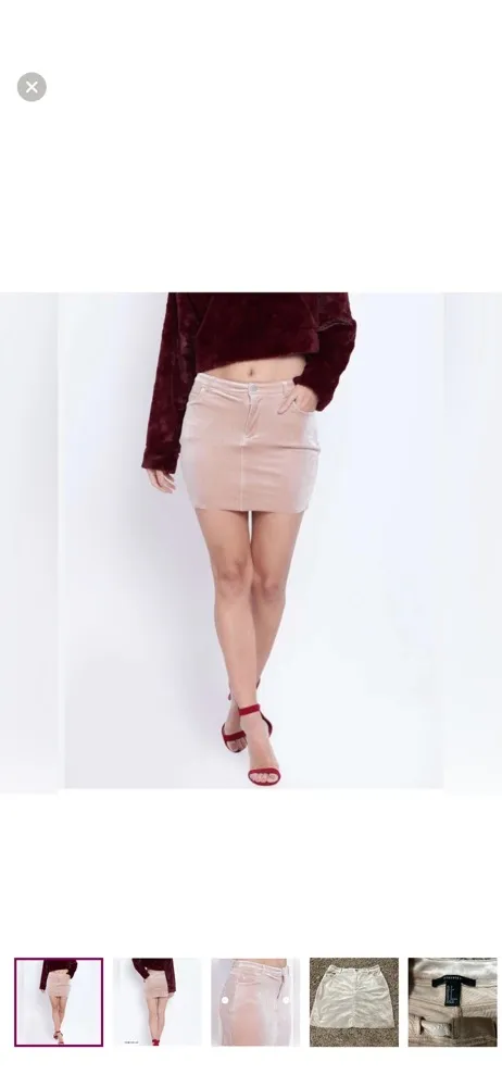 Forever 21 Tan and White Mini Skirt Casual - Image 6