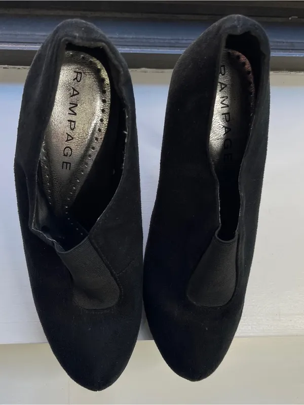 Rampage Black Suede High Heel Booties - Image 6