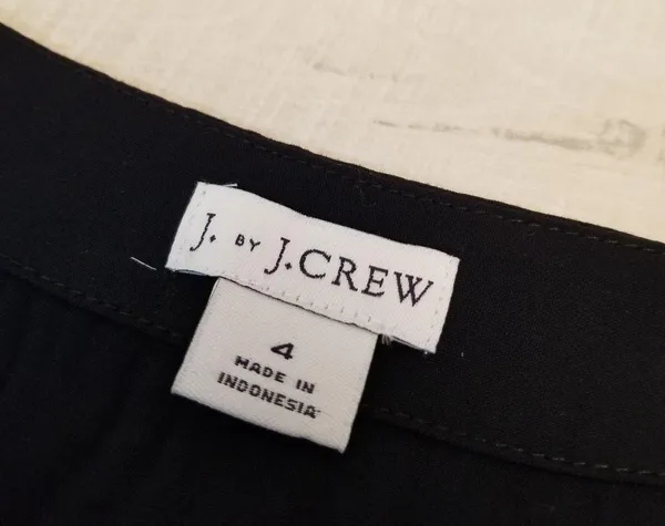 {4} J. Crew Poplin Flutter Sleeve Faux Wrap Top - Image 8