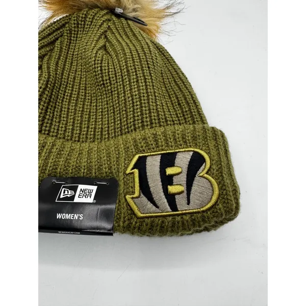 New Era Women's Cincinnati Bengals 2025 Salute To Service Cuffed Knit Hat New - Image 2