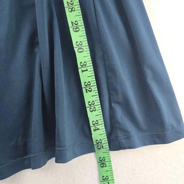 Tee Time Activewear Golf Tennis Dress‎ Teal Sleeveless Mock Neck Zipper Large - Image 10