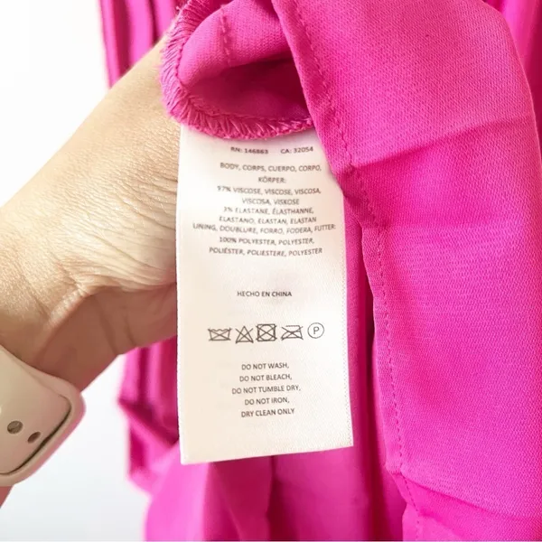 Anthropologie x Mare Mare Pleated Two Piece Resortwear Maxi Dress in Hot Pink - Image 8