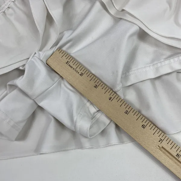 Nike Skort Womens XL White Ruffle Hem Built In Shorts Tennis Heritage Dry Active - Image 11