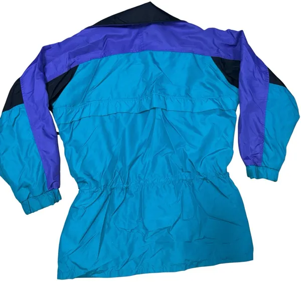 Columbia Sportswear Jacket Womens Medium Teal Purple Black Windbreaker - Image 4