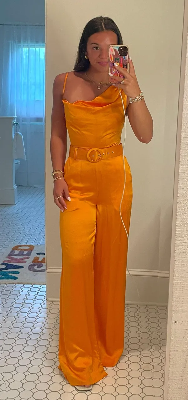 Nicholas Orange Jumpsuit Size 00 - Image 2