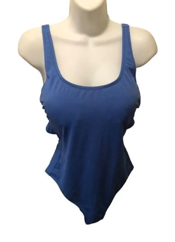 J. Crew Factory Bow-Back One-Piece Swimsuit Blue Sz S G5824 Summer Beach Pool - Image 2