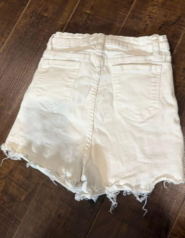 White jean shorts Size XS - Image 2