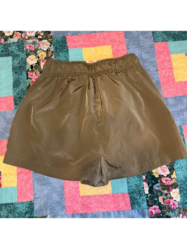 Reformation $98 Woman’s S Deadstock High Waisted Olive Green Stretch Short Small - Image 5