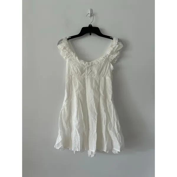 Princess Polly Want Your Love Babydoll White Lace Playsuit NWT Size 2 - Image 5