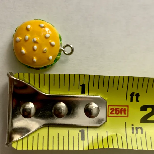Cheeseburger Charm Pendant Yellow - Image 9