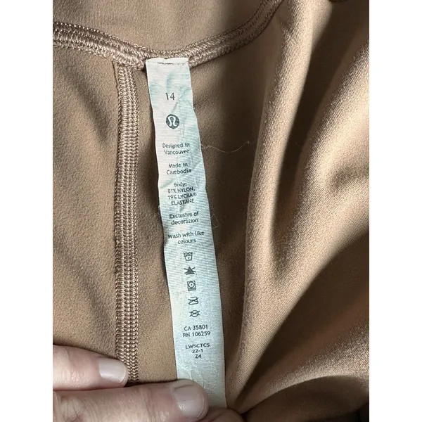 Lululemon Align High-Rise Leggings 25 Sz 14 Dusty Clay Hidden Pocket Activewear - Image 9