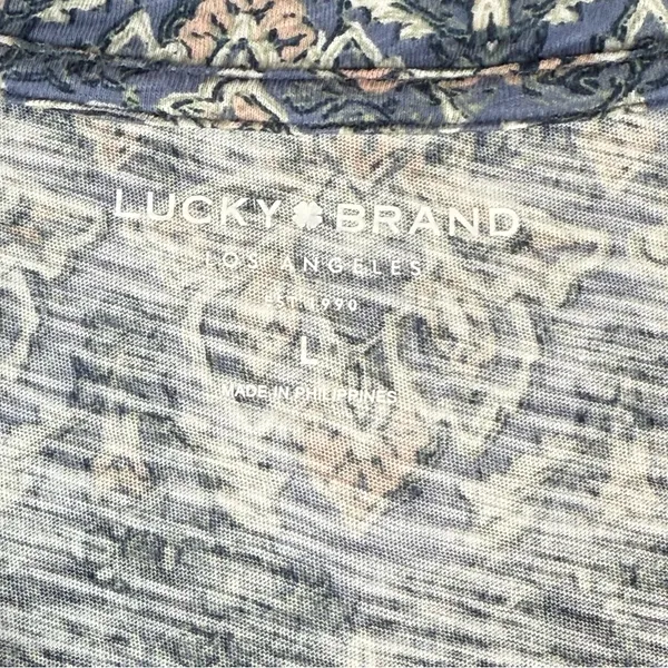 Lucky Brand Floral V-Neck Women's Top SZ:L - Image 6