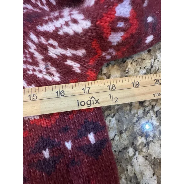 American Eagle Womens Fair Isle Pullover Sweater Size XS Wool Mock Neck - Image 11