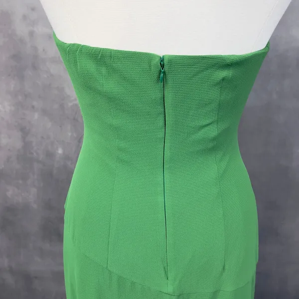 Donna Morgan Halter Neck Dress Size 14 Empire Waist Asymmetric Soft Glam Coastal - Image 7