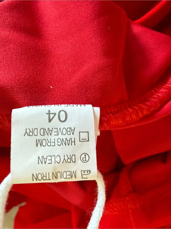 OYS Ruched Long Sleeve Dress Red Medium NWT - Image 6
