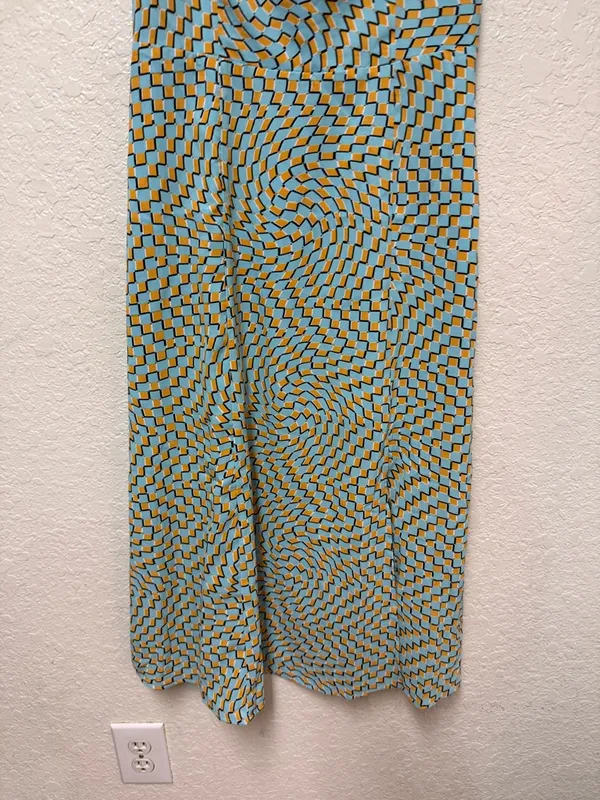 NWT COMMENSE Psychedelic Square Neck Geometric Print Dress Size Small - Image 4